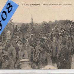 CPA -LA GUERRE EUROPEENNE Convoi Prisonnier allemands dans camp anglais N°4392