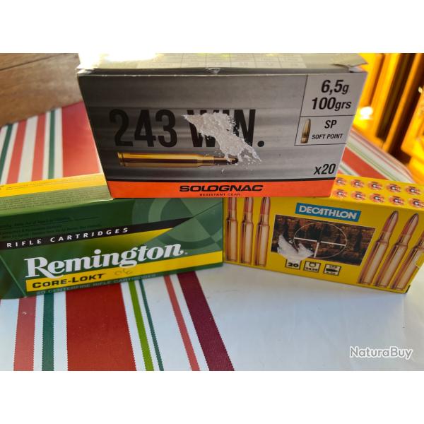 Vends trois bo�tes de 20 balles 243, Win