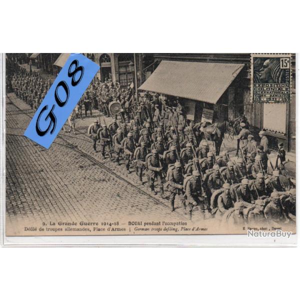 CPA -LA GRANDE GUERRE 1914-18 -DOUAI pendant l'occupation Dfile de troupes allemands N4394