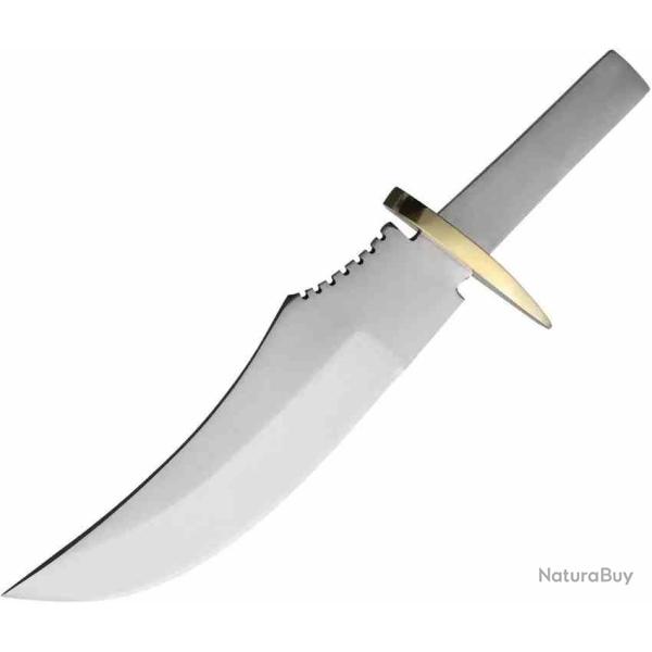 Lot de 2 Lame � Monter Customiser Lame Clip Point Acier Inox Lame Fixe Garde Laiton BL142