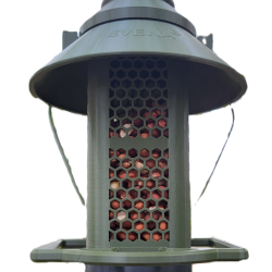 NUC&Eacute;A - la mangeoire sp&eacute;cialement con&ccedil;ue pour les cacahu&egrave;tes. Vert Olive, Clip Universel M&acirc;le, Gris 