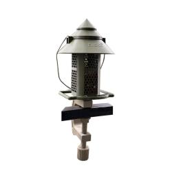 NUC&Eacute;A - la mangeoire sp&eacute;cialement con&ccedil;ue pour les cacahu&egrave;tes. Vert Olive, Support Universel Balcon, 