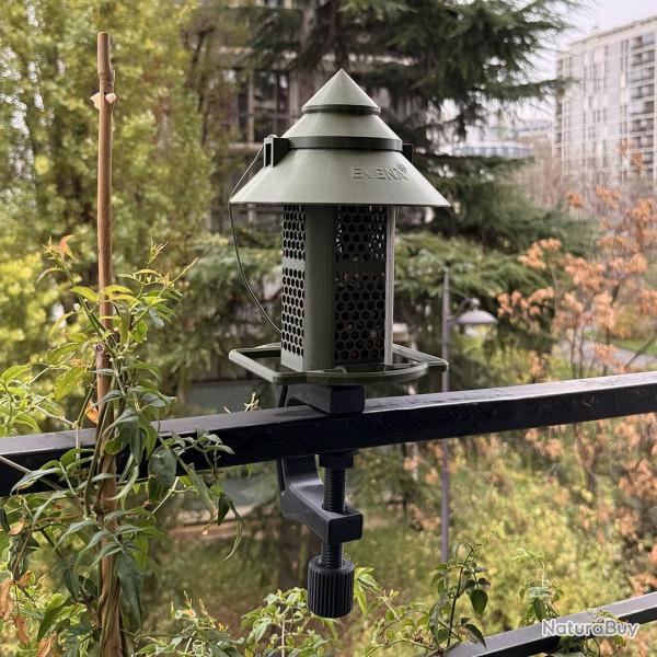 NUC�A - la mangeoire sp�cialement con�ue pour les cacahu�tes. Vert Olive, Support Universel Balcon, 