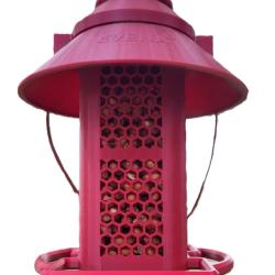 NUC&Eacute;A - la mangeoire sp&eacute;cialement con&ccedil;ue pour les cacahu&egrave;tes. Rouge Pourpre, Clip Universel M&acirc;le, Gr