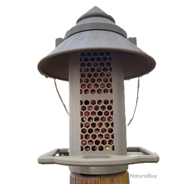 NUC�A - la mangeoire sp�cialement con�ue pour les cacahu�tes. Gris Olive, Clip Universel M�le, Gris 