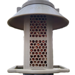 NUC&Eacute;A - la mangeoire sp&eacute;cialement con&ccedil;ue pour les cacahu&egrave;tes. Gris Olive, Clip Universel M&acirc;le, Gris 