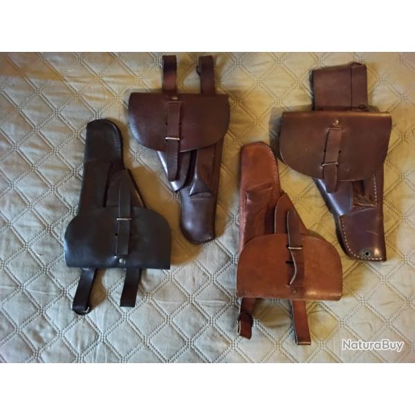 Lot de 4 holsters pour pistolet MAC 50, colt 1911 et autres...