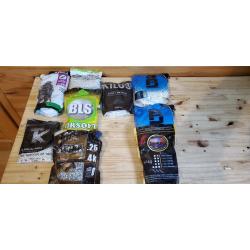 Lots de 9 sachets de billes airsoft 6mm
