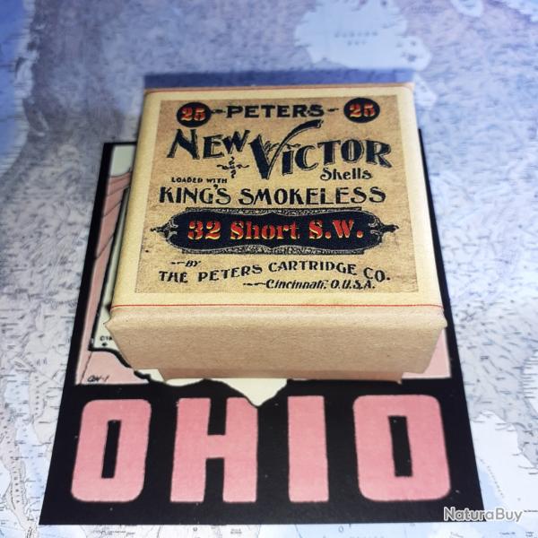 32 Short SW (Peters Cartridge): Reproduction boite munitions Vintage (vide) PC 14249747