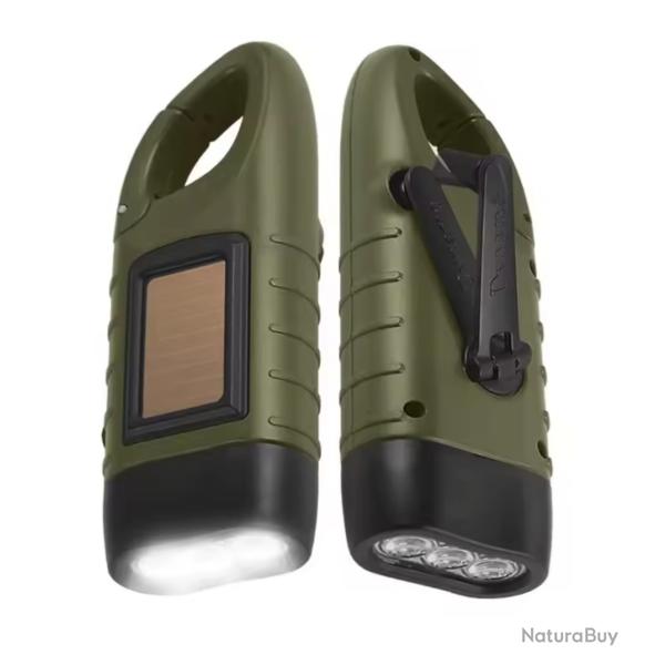 Lampe Torche Solaire DYNAMO, Coloris au choix.....ENCHERE 1 EURO