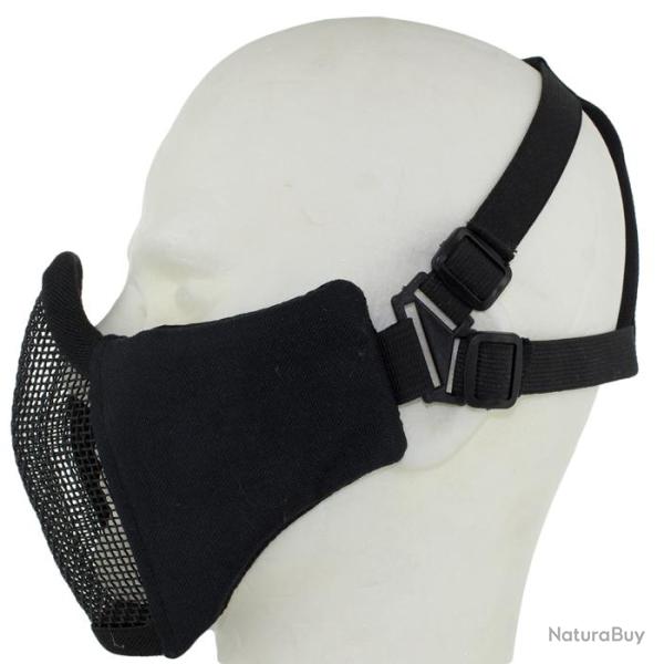 Demi-masque grillag Airsoft Black Eagle - Protection visage mtal respirant