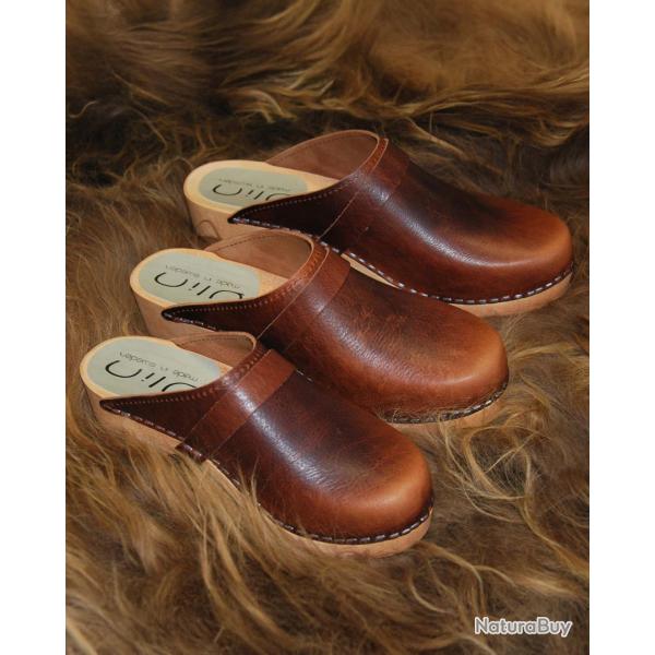 Sabots Sudois cuir de caractre tannage vgtal dition limite ftes 39 RANCH BUFFALO