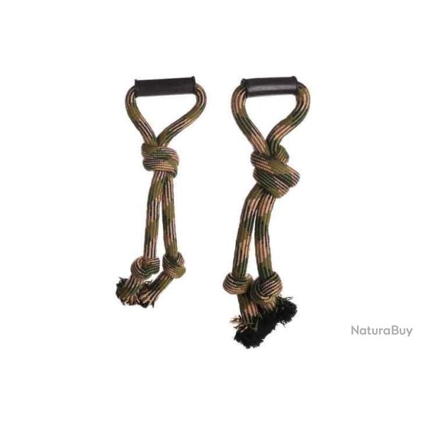 JOUET CHIEN COTON JOE CORDE A TIRER 3 NOEUDS CAMOUFLAGE 45CM