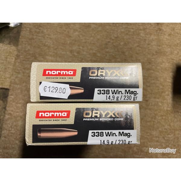  vendre munitions norma  oryx 338 win