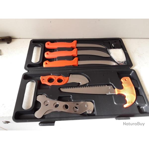 Set de 5 couteaux  + carteur Prohunt top produit