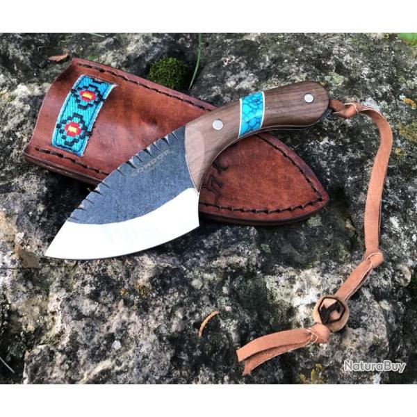 Couteau de chasse Condor Blue River Skinner 60046 - Acier 440C & Noyer