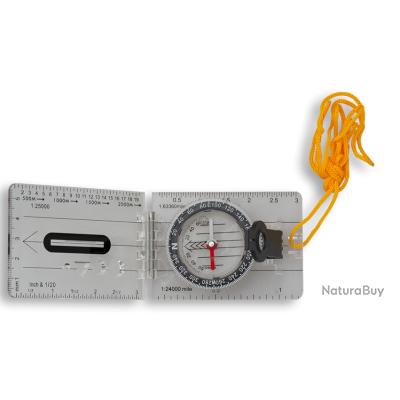 Mil-Tec Boussole Carte 10 Fonctions – Multifonction Avec LED, Sifflet, Thermomètre & Plus, Noir