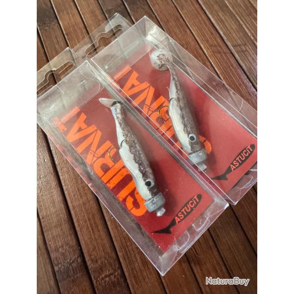 LOT PCHE DEUX LEURRES SURNAT TRUITE  A QUEUE 7 cm