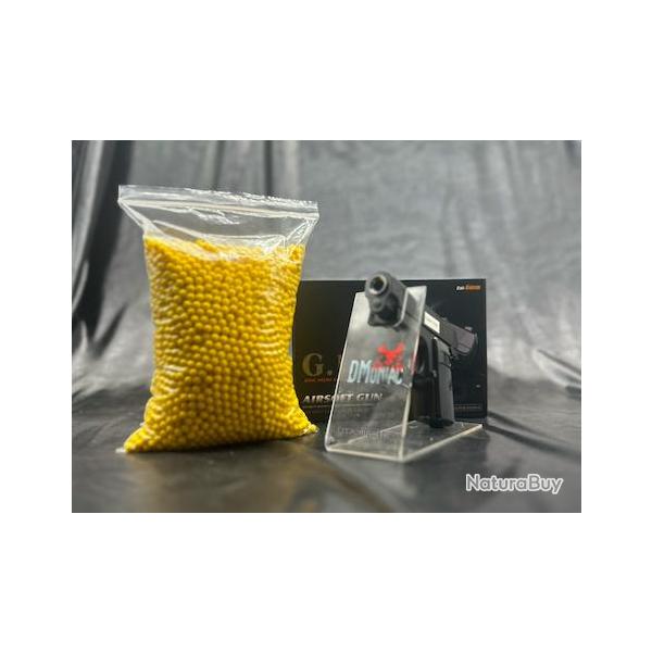 PACK PRT A TIRER RPLIQUE PISTOLET  RESSORT GALAXY G1 FULL METAL