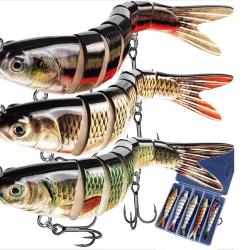 Leurre de pêche multi-articulé 5 PIÈCES .......ENCHERE 1 EURO