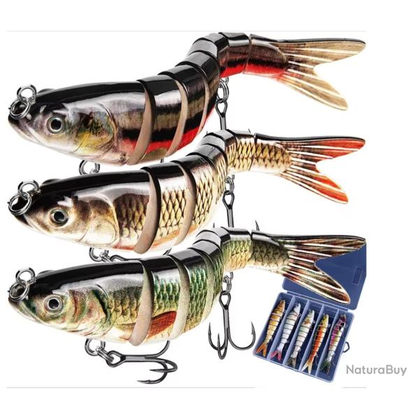 Leurre de pche multi-articul 5 PICES .......ENCHERE 1 EURO