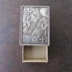 Porte boite d'allumettes roi de trèfle 1970