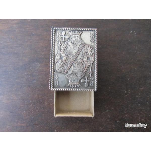 Porte boite d'allumettes roi de trfle 1970