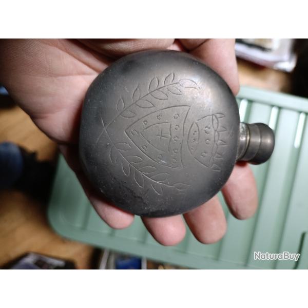 Tabatire, flacon en tain