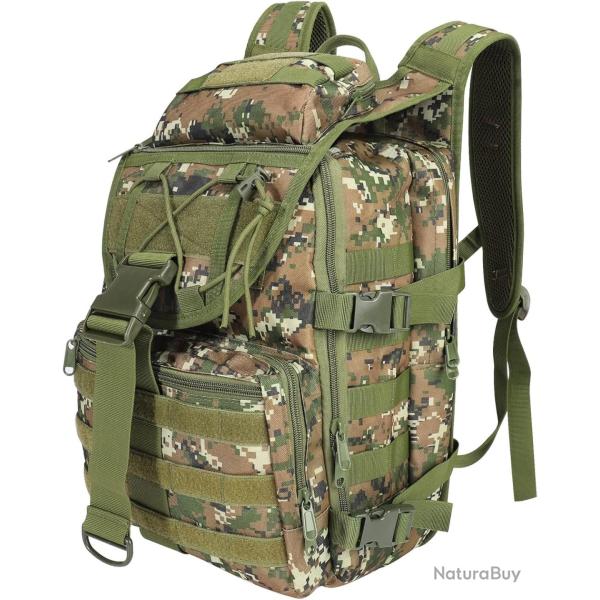 Sac a Dos Militaire Tactique 35L Multifonction Impermable Molle Escalade Randonne Chasse Trekking