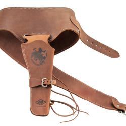 Ceinturon holster (BUSCADERO  PIETTA) Marron pour 1 revolver western