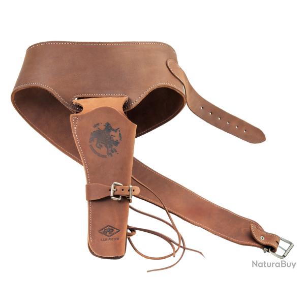 Ceinturon holster (BUSCADERO  PIETTA) Marron pour 1 revolver western