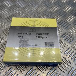 100 cartons cibles 14 x 14 cm pour le tir