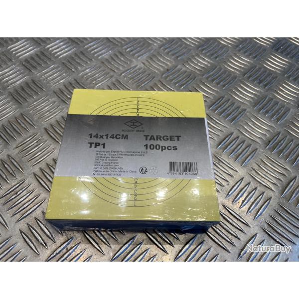 100 cartons cibles 14 x 14 cm pour le tir
