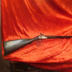 Fusil à percussion anglais ( London)  chien zoomorphe ( piston , chargement par la bouche )