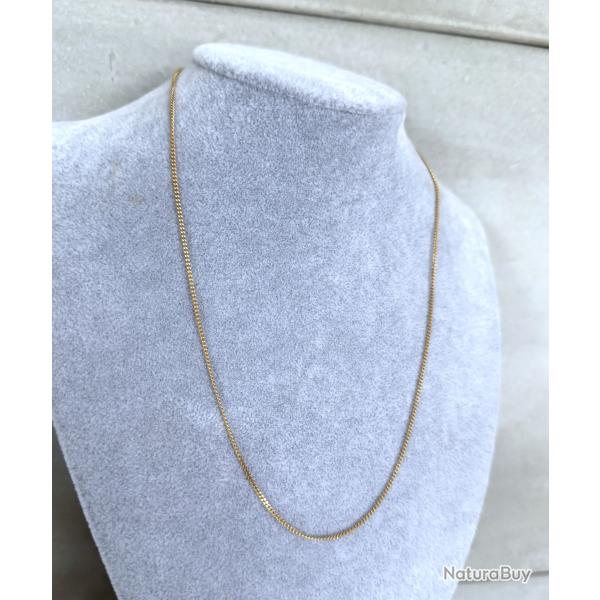 Chaine homme or jaune 18 carats - 50 cm - collier - maille gourmette