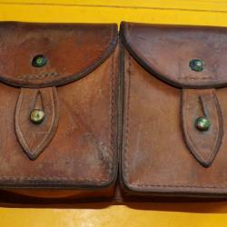 CARTOUCHIERE DE MAS 36 ETUI EN CUIR DE L'ARMEE FRANCAISE PERIODE GUERRE INDOCHINE ET ALGERIE , MODEL