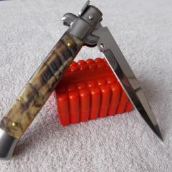 COUTEAU AUTOMATIQUE FRANK BELTRAME CORNE DE BELIER /RARE/STILETTO