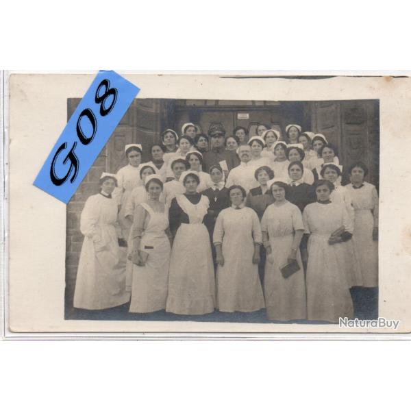 CPA - CARTE PHOTO MILITAIRE SOLDATS INFIRMIRE - N4401