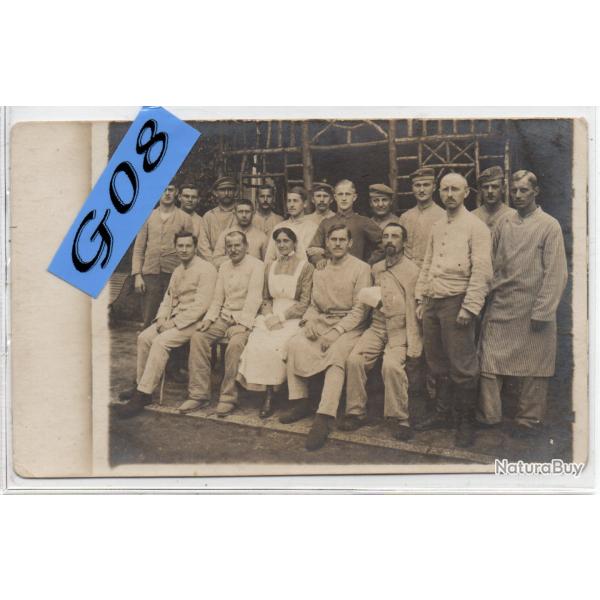 CPA - CARTE PHOTO MILITAIRE SOLDATS INFIRMIRE - N4402