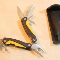 Couteau pliant - Canif multifonction OUTILLAGE COMPLET - pince ... en étui -  ref EBR24CAN005