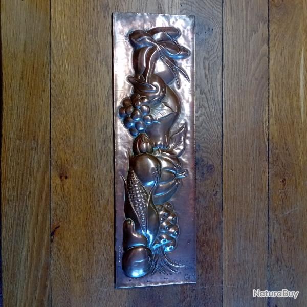 Tableau en cuivre repouss