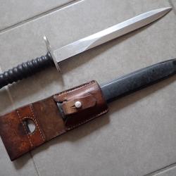 W 91197 Baïonnette Suisse FASS 57 + PF cuir premier modèle