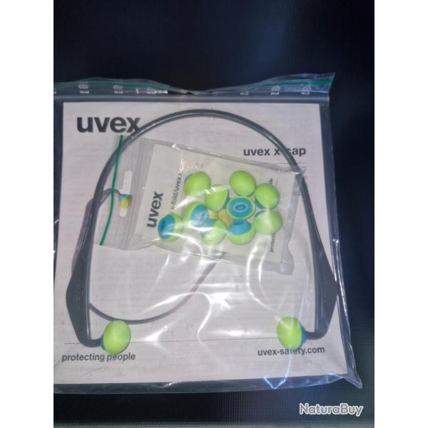 Bouchons d'oreilles  uvex avec des  reserves
