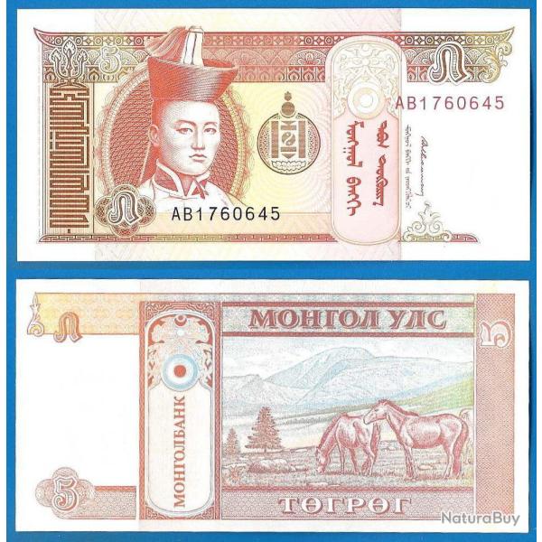 Mongolie 5 Tugrik 1993 Billet Neuf