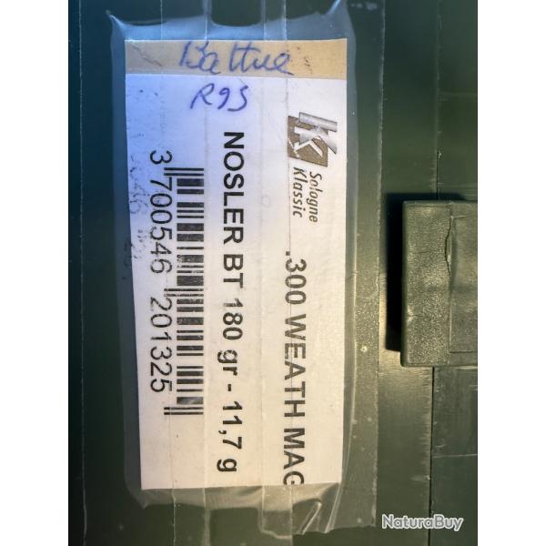 Un lot de   Balles  300 weath mag SOLOGNE