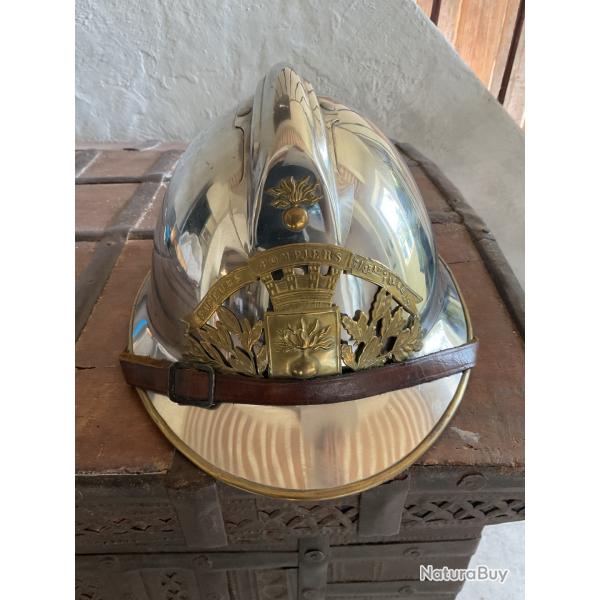 Casque modle 1933 sapeurs pompiers St Jean d'Angly