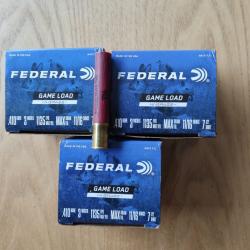 Lot de 3 boîtes de 25 cartouches Fédéral calibre 410 plomb de 7,5