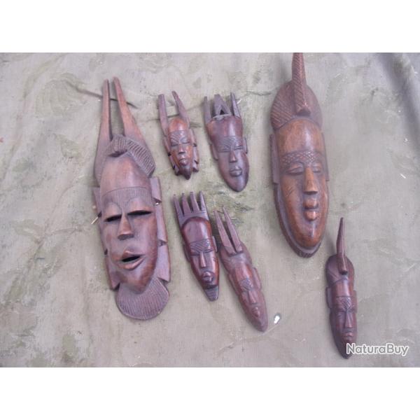 lot de masques africains