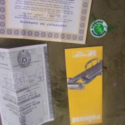 certificat de garantie et manuel de propriétaire de Robust Manufrance