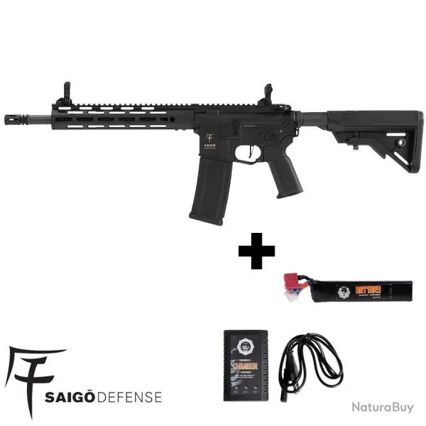 PACK r�plique AEG M4 Saigo Defense Shogun 11.1V - D�tente �lectronique ETU